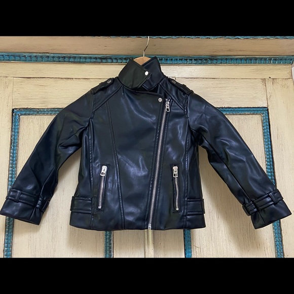 zara kids leather jacket